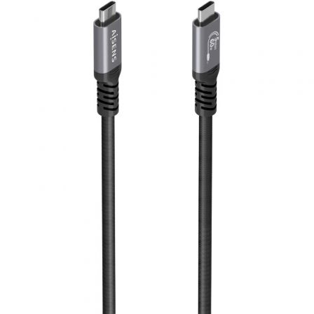Cable USB 3.2 Tipo-C Aisens A107-0992/ USB Tipo-C Macho - USB Tipo-C Macho/ Hasta 60W/ 5Gbps/ 10m/ Negro