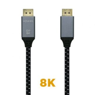 Cable DisplayPort 1.4 8K Aisens A149-0434/ DisplayPort Macho - DisplayPort Macho/ 50cm/ Negro Gris