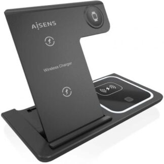 Base de carga Inalámbrica Aisens ASCH-15W3WC043-BK/ 15W