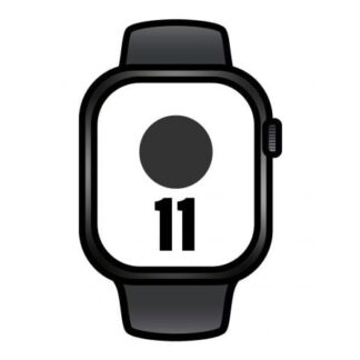 Apple Watch Series 11/ GPS/ Cellular/ 42mm/ Negro Azabache/ Correa Deportiva Negra (S/M)