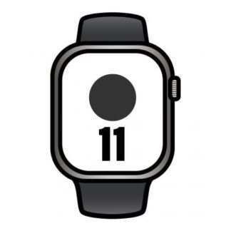 Apple Watch Series 11/ GPS/ Cellular/ 42mm/ Titanio Natural/ Correa Deportiva Negra (M/L)