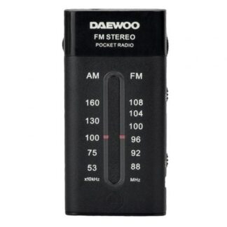 Radio Portátil Daewoo DW1109/ a Pilas/ Negra