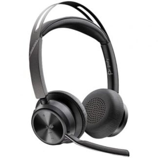 Auriculares Inalámbricos Poly Voyager Focus 2 para Microsoft Teams + Adaptador USB-C-A + Soporte de Carga/ con Micrófono/ Bluetooth/ Negro