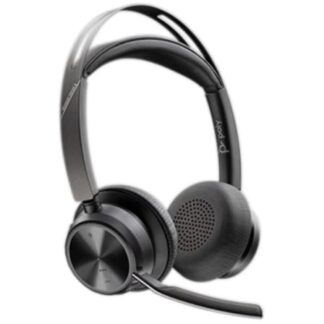 Auriculares Inalámbricos PolyVoyager Focus 2 USB-C-C + Adaptador USB-C/A/ con Micrófono/ Bluetooth/ Negros
