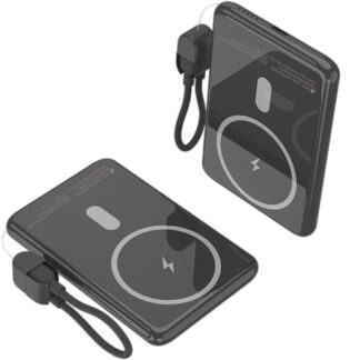 Powerbank 5000mAh Leotec LEPOWW20W5K/ 20W/ Wireless/ Negra/ Incluye Cable USB Tipo-C