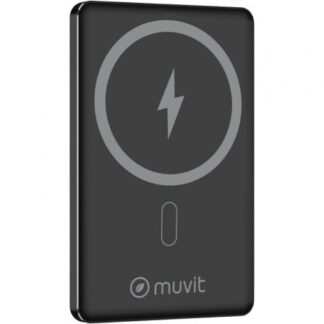 Powerbank 5000mAh Muvit For Change MCCHP0009/ 20W/ Wireless/ Negra/ Incluye Cable USB Tipo-C