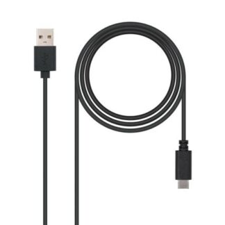 Cable USB 2.0 Nanocable 10.01.2101/ USB Tipo-C Macho - USB Macho/ 480Mbps/ 1m/ Negro