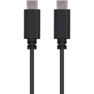 Cable USB 2.0 Tipo-C Nanocable 10.01.2301/ USB Tipo-C Macho - USB Tipo-C Macho/ 480Mbps/ 1m/ Negro