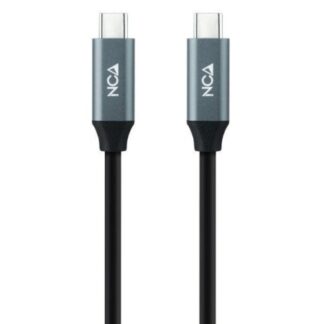 Cable USB 3.2 Tipo-C Nanocable 10.01.4303/ USB Tipo-C Macho - USB Tipo-C Macho/ hasta 100W/ 20Gbps/ 3m/ Gris y Negro