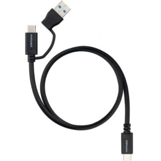 Cable USB 3.2 Tipo-C Nanocable 10.01.4802/ USB Tipo-C Macho/ USB Macho - USB Tipo-C Macho/ Hasta 60W/ 10Gbps/ 2m/ Negro