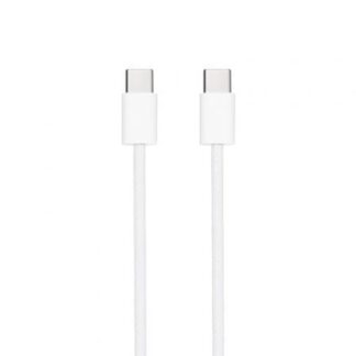 Cable USB 2.0 Tipo-C Nanocable 10.01.6001-CO/ USB Tipo-C Macho - USB Tipo-C Macho/ Hasta 60W/ 480Mbps/ 1m/ Blanco