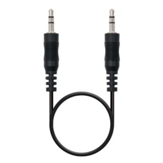 Cable Estéreo Nanocable 10.24.0100/ Jack 3.5 Macho - Jack 3.5 Macho/ 30cm/ Negro