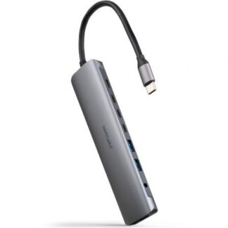 Docking Tipo-C Nanocable 10.16.4608/ 2xUSB/ 3xUSB Tipo-C/ 1xHDMI 4K/ 1xJack 3.5/ 1xUSB Tipo-C PD/ Gris