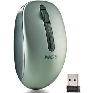 Ratón Ergonómico Inalámbrico NGS Fog Dual FOGDUALGREEN Silencioso/ Hasta 1600 DPI/ Verde