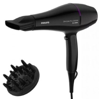 Secador Philips Drycare Pro BHD274/ 2200W/ Negro y Violeta