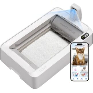 Arenero para Gatos Autolimpiable PetKit PuroBot Crystal Duo con Cámara/ Control desde APP/ Blanco
