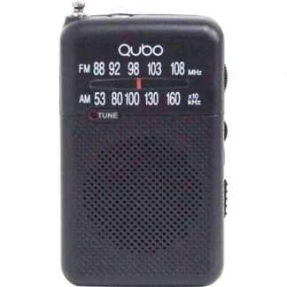 Radio Portátil Qubo R-S1/ con Cable/ a Pilas/ Negra