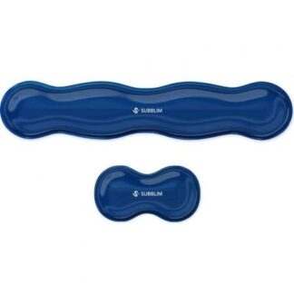 Pack de 2 Reposamuñecas Subblim Ergo Crystal Flex/ Azul Oscuro