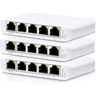 Switch Gestionable Ubiquiti USW-Flex Mini 5 Puertos/ RJ45 10/100/1000 PoE/ Pack 3 uds