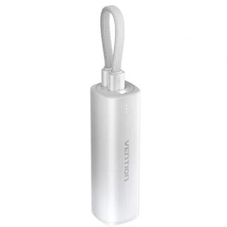 Powerbank 5000mAh Vention FHWM0/ 20W/ Gris/ Incluye Cable USB Tipo-C y Lightning
