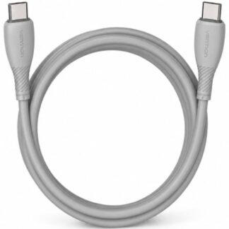 Cable USB 2.0 Tipo-C Vention TRVHH/ USB Tipo-C Macho - USB Tipo-C Macho/ Hasta 60W/ 480Mbps/ 2m/ Gris